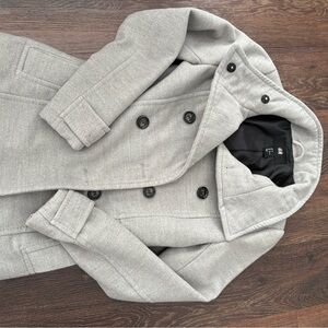 H&M Women’s Light Gray Pea Coat